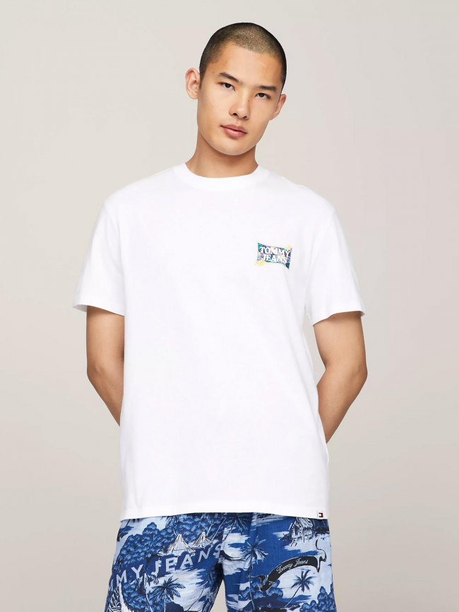 T-shirt regular flower power blanc homme - Tommy Jeans