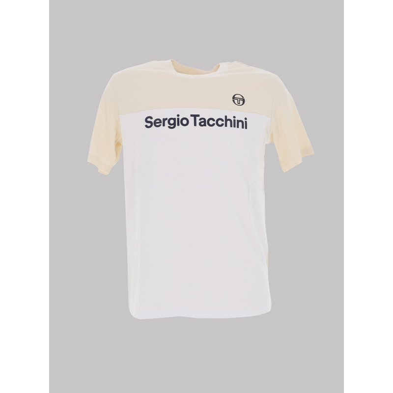 T-shirt grade blanc/beige homme - Sergio Tacchini