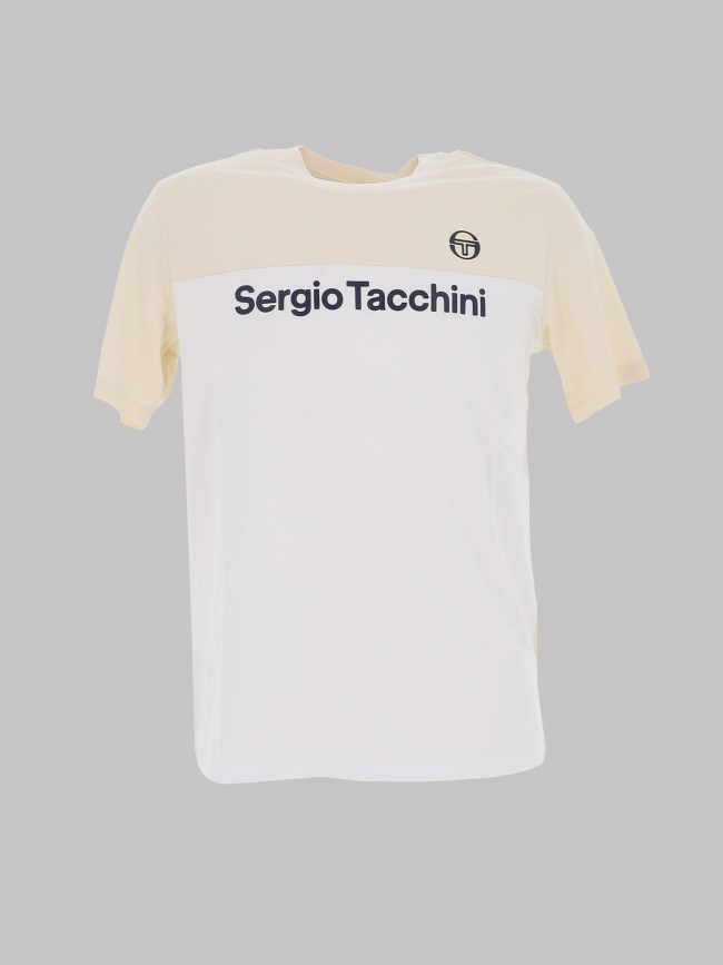 T-shirt grade blanc/beige homme - Sergio Tacchini