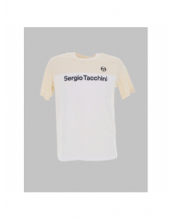 T-shirt grade blanc/beige homme - Sergio Tacchini