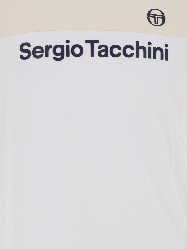 T-shirt grade blanc/beige homme - Sergio Tacchini