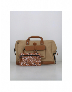 Sac de voyage duffle kuala lumpur beige - Cabaïa