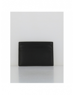 Porte-cartes en cuir noir homme - Hugo