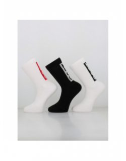 3 paires de chaussettes hautes blanc noir - Hugo