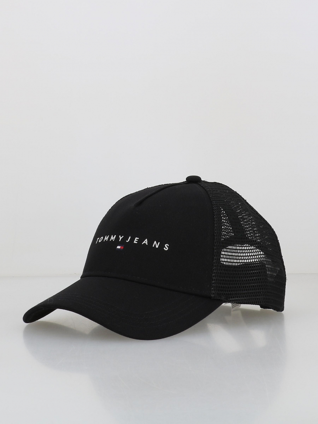 Casquette trucker linear logo noir - Tommy Jeans