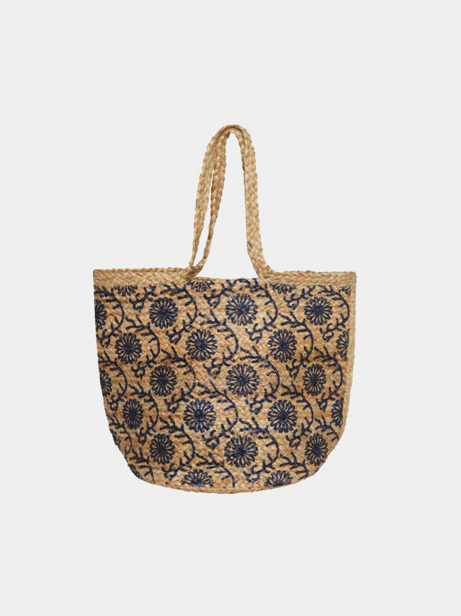 Sac en jute kleo beige femme - Pieces