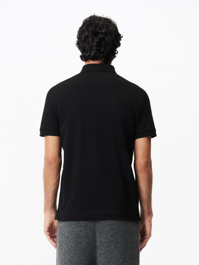 Polo uni regular fit noir homme - Lacoste