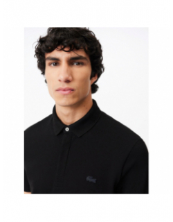 Polo uni regular fit noir homme - Lacoste