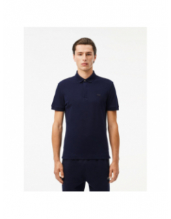 Polo uni regular fit bleu marine homme - Lacoste