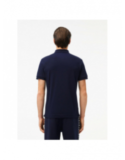 Polo uni regular fit bleu marine homme - Lacoste