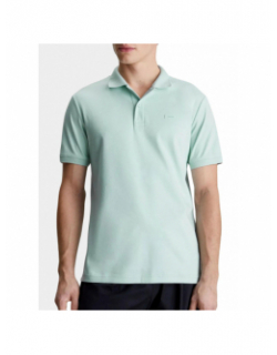 Polo uni slim touch vert homme - Calvin Klein