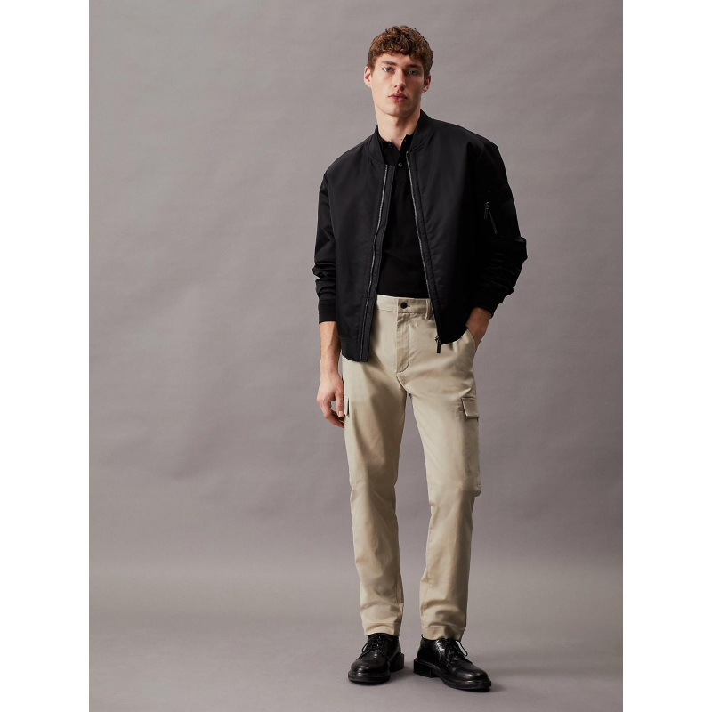 Pantalon tapered modern twill beige homme - Calvin Klein