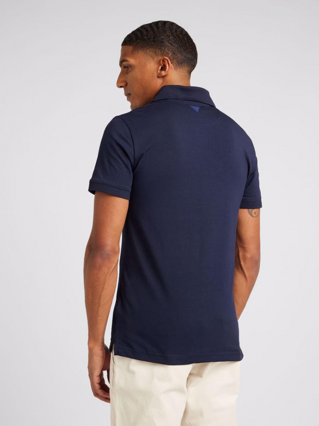 Polo extra slim fit nolan bleu marine homme - Guess