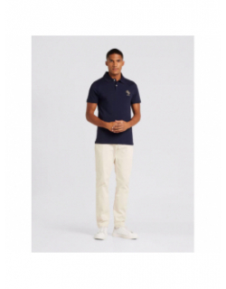 Polo extra slim fit nolan bleu marine homme - Guess