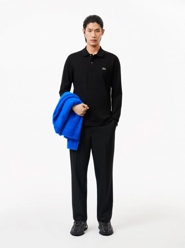 Polo manches longues noir homme - Lacoste