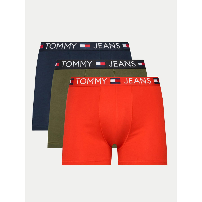 pack 3 boxers bleu rouge kaki homme - Tommy Jeans