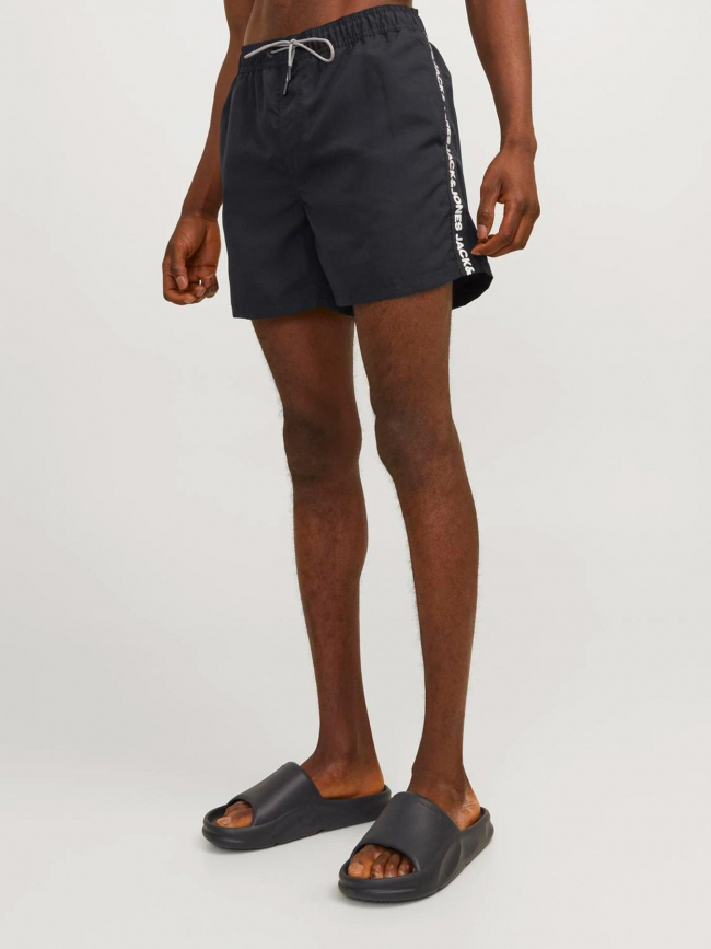 Short de bain fiji bande logo noir homme - Jack & Jones