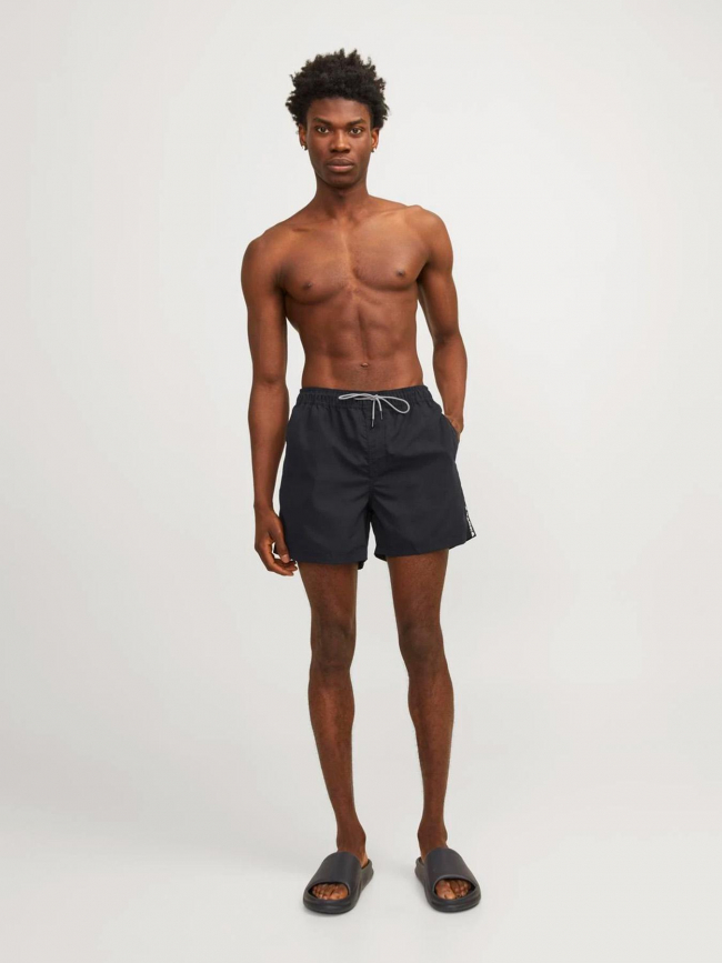 Short de bain fiji bande logo noir homme - Jack & Jones