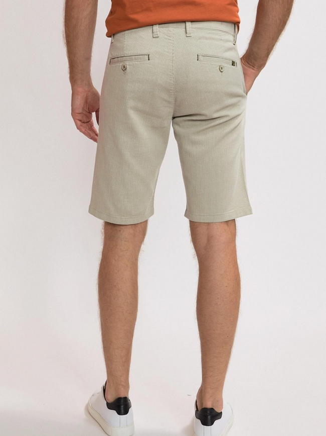 Short chino strié becool beige homme - Benson & Cherry