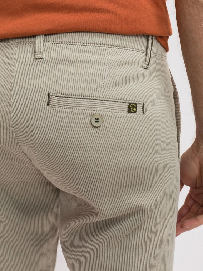 Short chino strié becool beige homme - Benson & Cherry