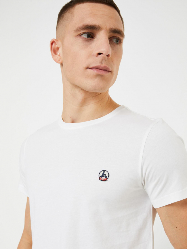 T-shirt pietro uni logo blanc homme - Jott