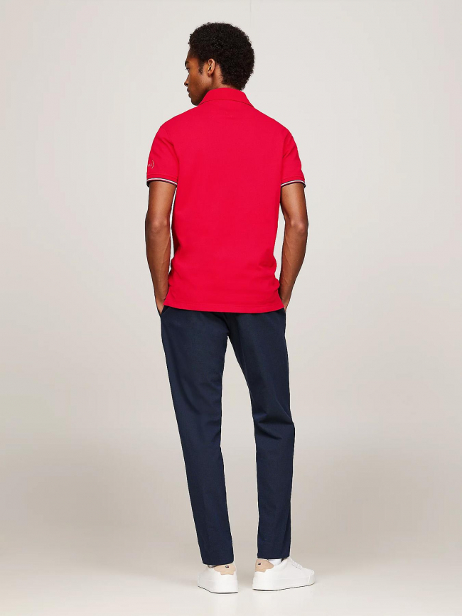 Polo uni flag x paris rouge homme - Tommy Hilfiger