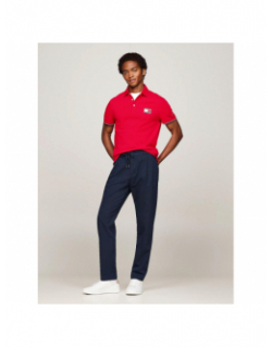 Polo uni flag x paris rouge homme - Tommy Hilfiger