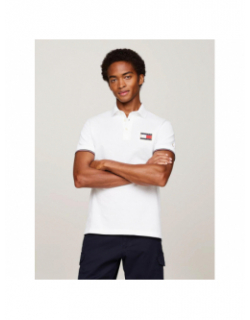 Polo uni flag x paris blanc homme - Tommy Hilfiger