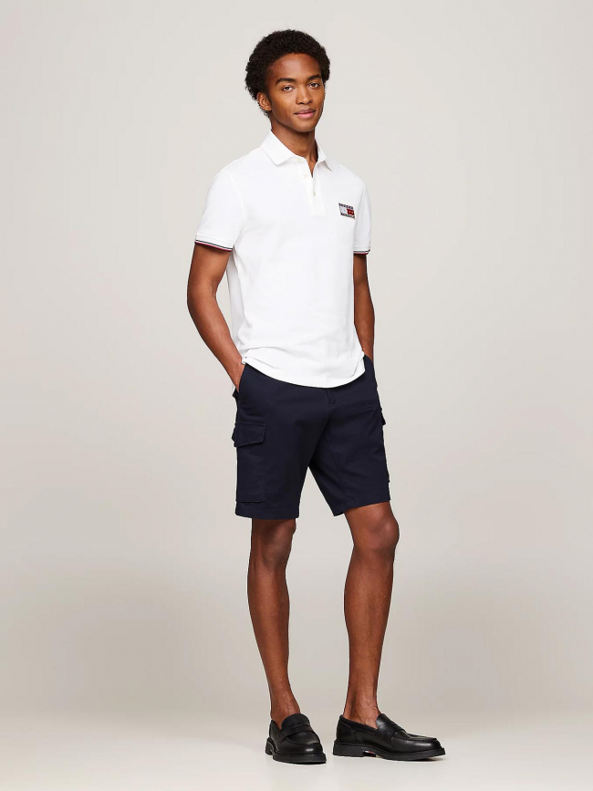 Polo uni flag x paris blanc homme - Tommy Hilfiger