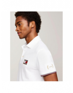 Polo uni flag x paris blanc homme - Tommy Hilfiger