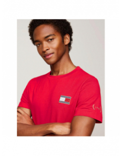 T-shirt uni flag x paris rouge homme - Tommy Hilfiger