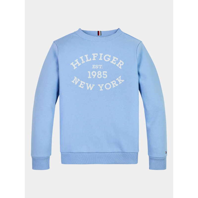 Sweat monotype flock bleu enfant - Tommy Hilfiger