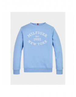 Sweat monotype flock bleu enfant - Tommy Hilfiger