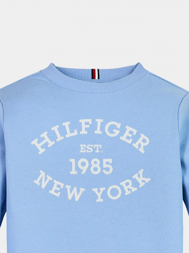 Sweat monotype flock bleu enfant - Tommy Hilfiger