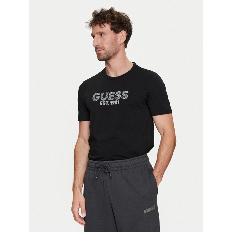 T-shirt éco classic design noir homme - Guess