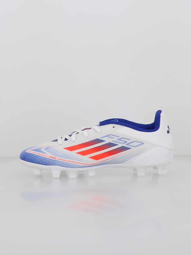 Chaussures de football f50 club fxg blanc bleu Adidas