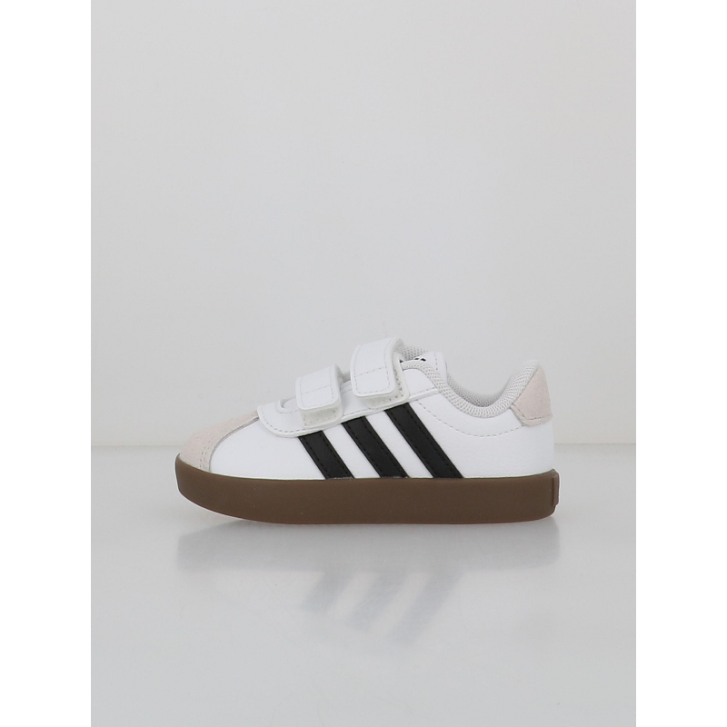 Baskets vl court 3.0 blanc noir marron enfant - Adidas