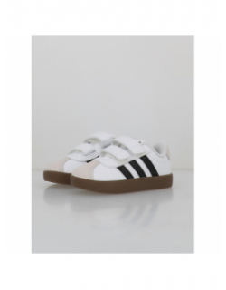 Baskets vl court 3.0 blanc noir marron enfant - Adidas