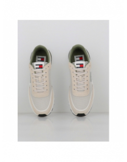 Baskets technical runner écru kaki homme - Tommy Jeans