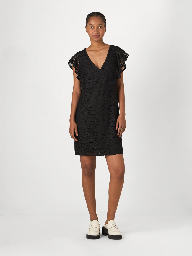 Robe courte dentelle maya noir femme - Vero Moda