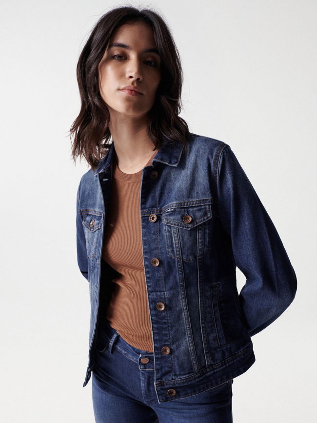 Veste en jean trucker bleu femme - Salsa