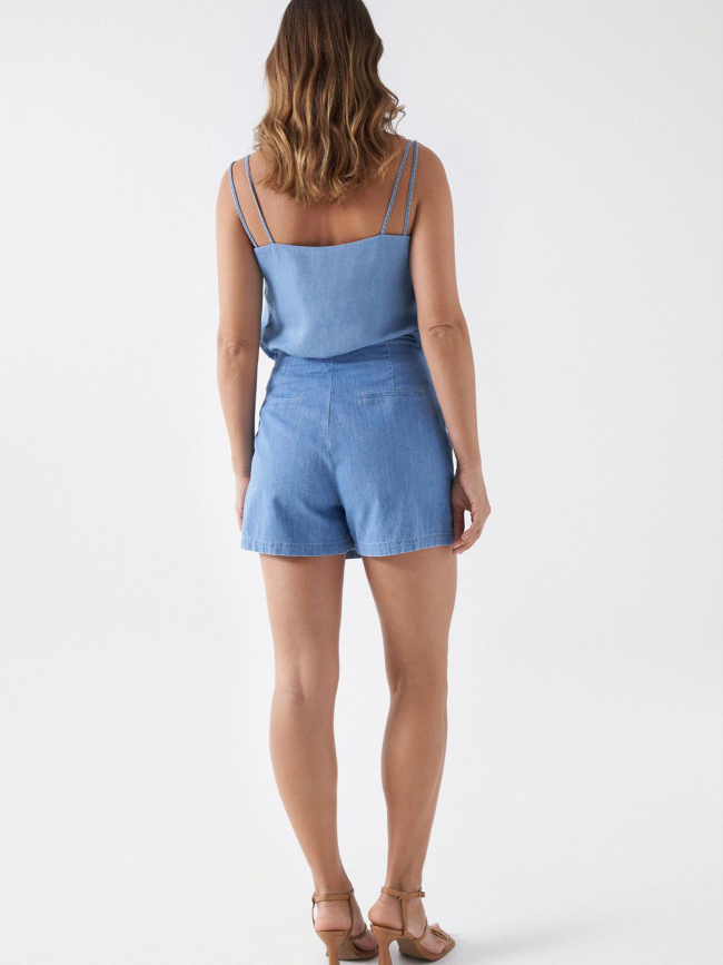 Short jupe effet denim bleu femme - Salsa