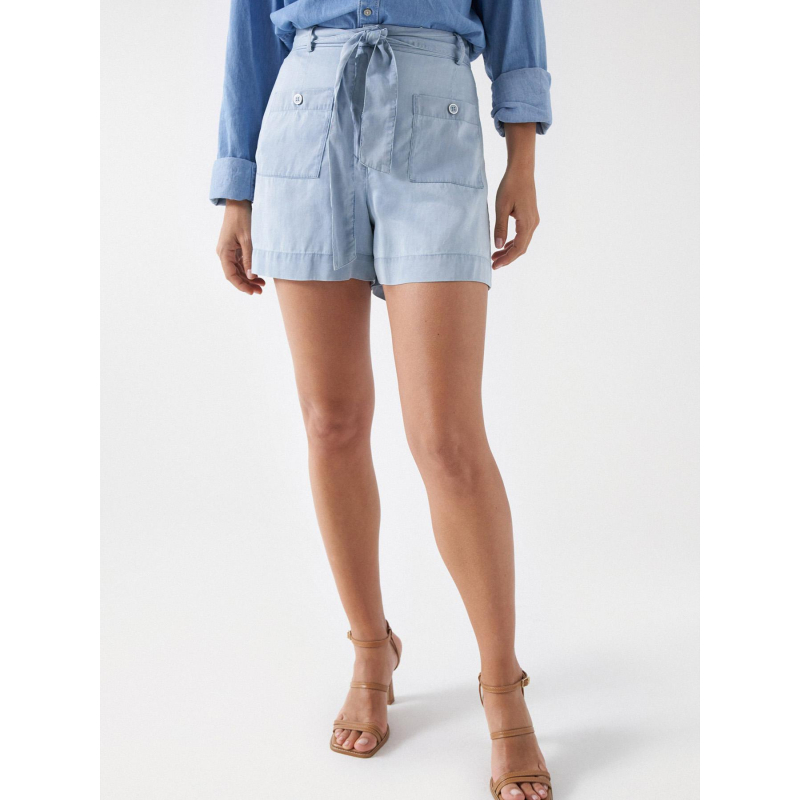 Short léger effet jean bleu clair femme - Salsa