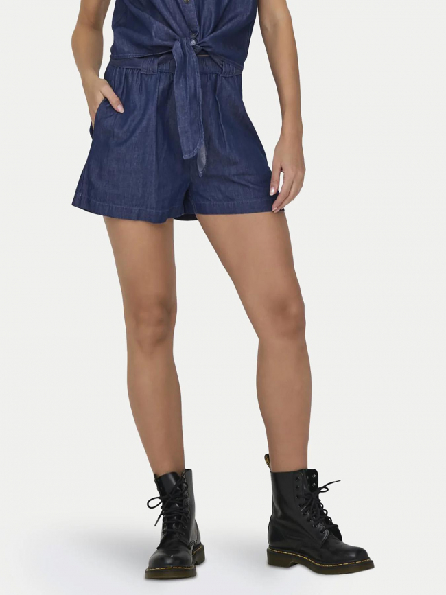 Short léger effet denim kai bleu femme - Jacqueline De Yong