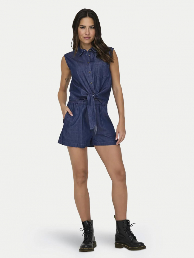 Short léger effet denim kai bleu femme - Jacqueline De Yong