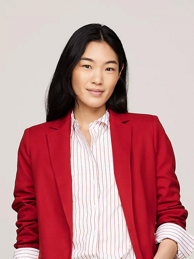 Veste blazer core regular rouge femme - Tommy Hilfiger