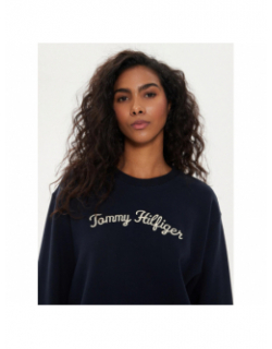 Sweat mordern script logo bleu marine femme - Tommy Hilfiger