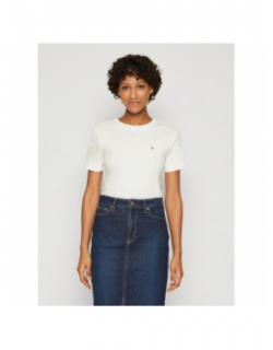 T-shirt new slim cody blanc femme - Tommy Hilfiger