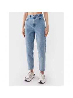 Jean slim taille haute crop izzie bleu femme Tommy Jeans
