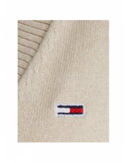 Pull col v essential beige femme - Tommy Jeans